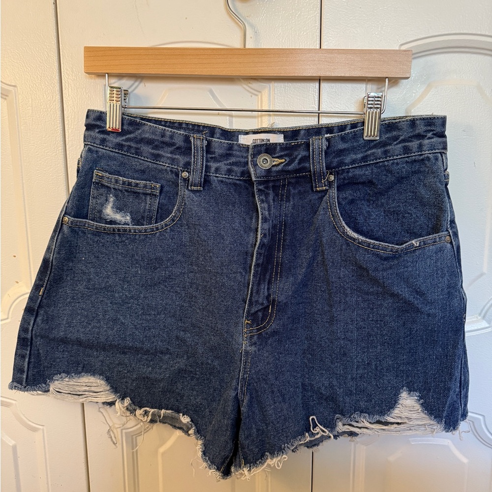 Cotton On High Rise Mom Jean Shorts Size 8